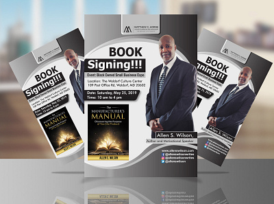 Book signing flyer adobe illustrator adobe photoshop cc book signing flyer branding design flyer flyer design graphic design promotional flyer