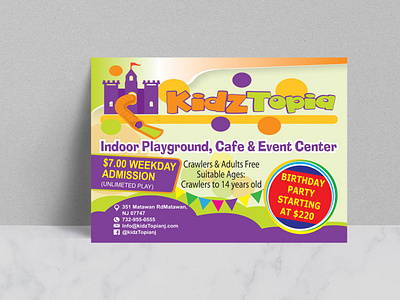 Indoor playground flyer