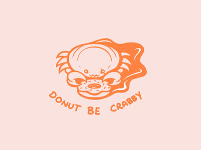 Donut Be Crabby crab design digital digital art illustration procreate puns vector
