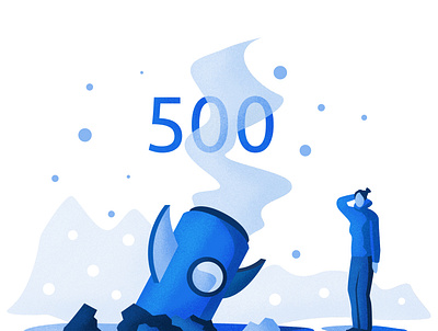500 'Error Page' Illustration app design illustration ui ux web