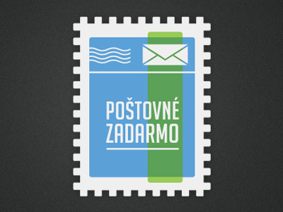 Free Shipping / Poštovné zadarmo blue envelope free green illustrator photoshop post postoffice retro shipping stamp wave