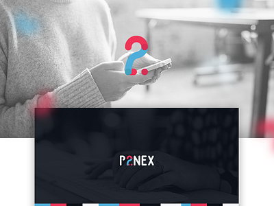 P2NEX - logo concept bank blue branding corporate identity illustrator logo money number pink wallet