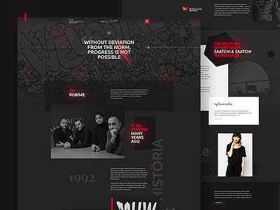 Website redesign for MUW Saatchi & Saatchi dark homepage index landing page redesign saatchi web webdesign