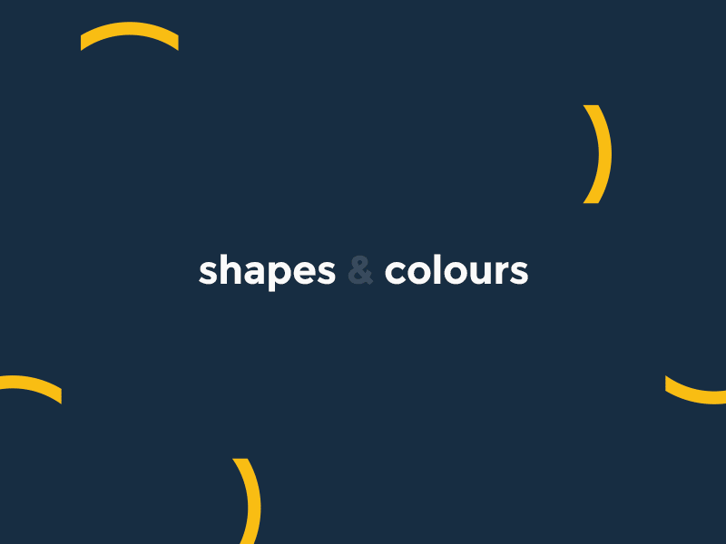 Shapes & Colours bracket branding colours gradient identity logo minimal multiply overlay pattern shapes update