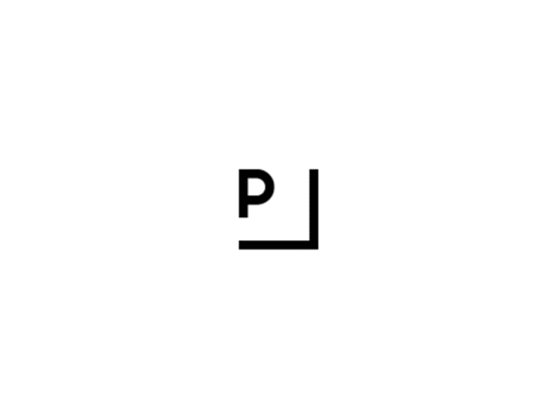 Power Place animation branding custom letter loading logo minimalism p simple typography