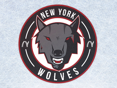 NY Wolves branding hockey illustrator new york nhl sport wolves