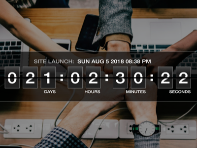 Website Countdown count design uiux website