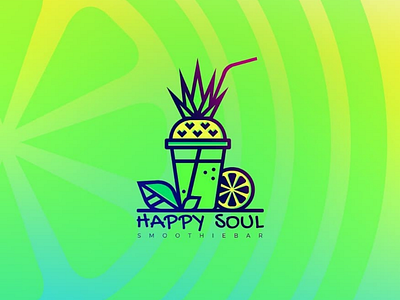 Logo HappySoul logo design smoothiebar healthy