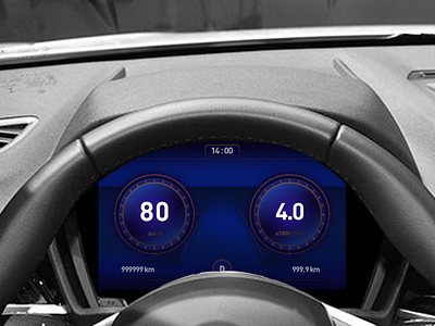 Daily UI14 car car cluster car dashboard design hmi ui ux