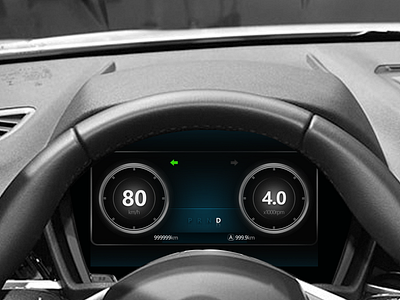 Daily UI24 car car cluster car dashboard design hmi ui ux