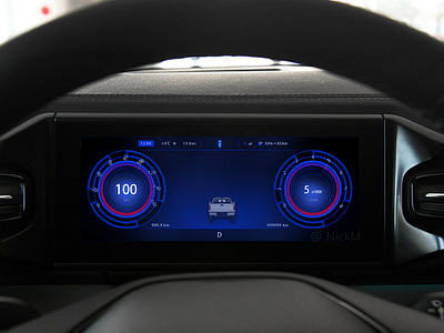 Daily UI42 car car cluster car dashboard design hmi ui ux