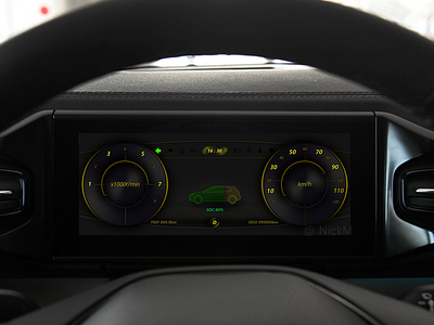 Daily UI47 car car cluster car dashboard design hmi ui ux