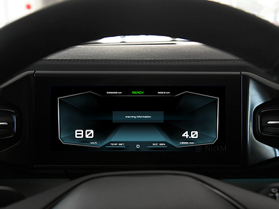 Daily UI48 car car cluster car dashboard design hmi ui ux