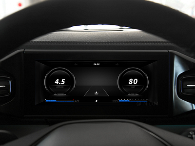 Daily UI86 car car cluster car dashboard design hmi ui ux