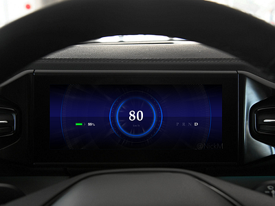 Daily UI100 car car cluster car dashboard design hmi ui ux