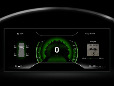 Daily Redesign UI12 ICONIQ car car cluster car dashboard design hmi iconiq redesign ui ux