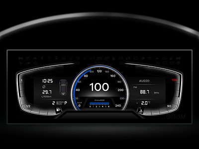 Daily Redesign UI17 Borgward borgward car car cluster car dashboard design hmi redesign ui ux