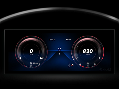 Daily Redesign UI24 Mercedes Benz car car cluster car dashboard design hmi mercedes benz redesign ui ux