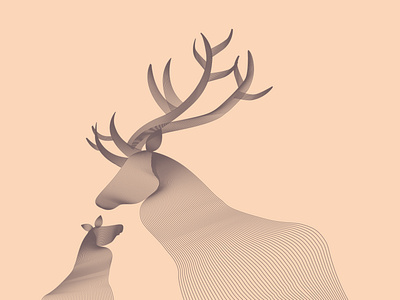 Deer animal character design illustration illustration art illustration design nature nature art