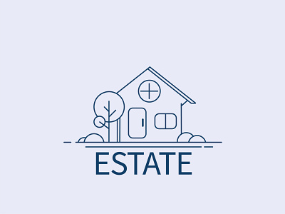 Estate Logo branding design illustration illustration art illustration design logo ui