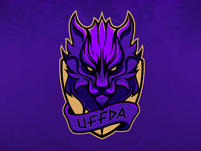 UFFDA Esports e sports nordic purple twitch video games wolf