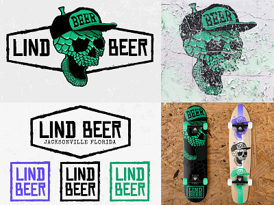 Lind Beer beer brewery florida hop jacksonville skate skateboard skull