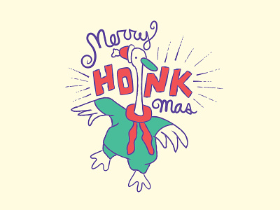 Merry Honk-Mas christmas goose honk merry sketch