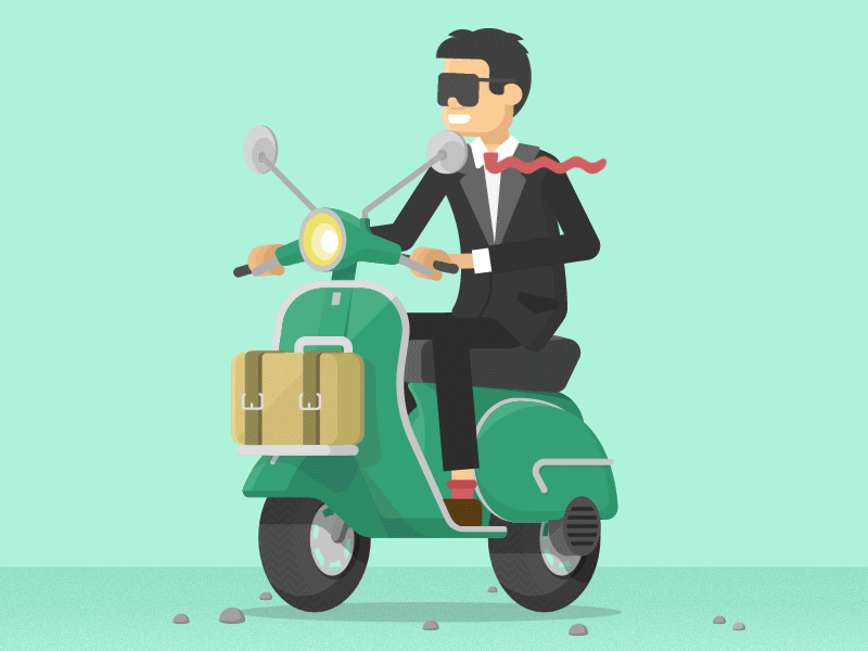 Vespa ae animation gif hipster scooter vespa