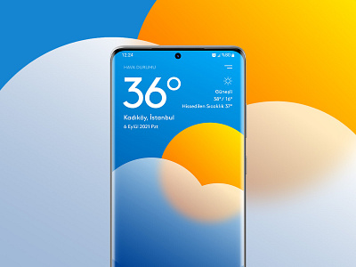 Weather Mobile App Design app clean colors hava durumu icons kreakif mobile soft turkey ui weather