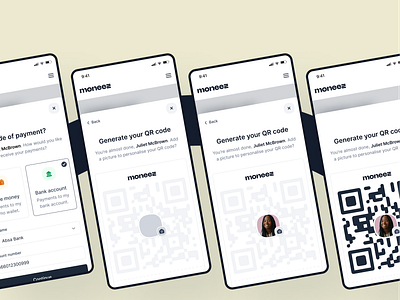 Moneez Mobile Screens