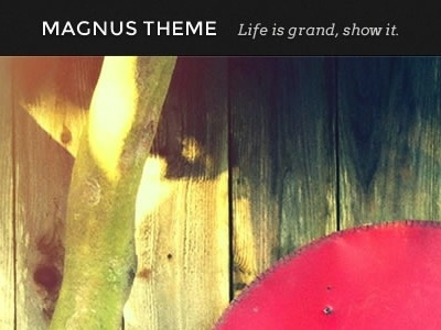Magnus Theme (sneak-peak) photoblog theme wordpress