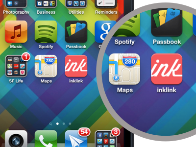 inklink app (home screen icon) app icon ink ios iphone tattoo