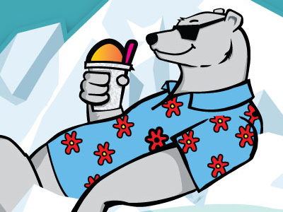 Polarlicious Logo hawaiian shirt logo polar bear snowcones