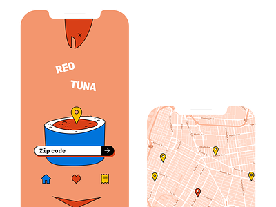 Red Tuna App UX/UI app graphic design illustration ui ux