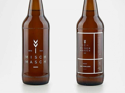 Swiss craft beer logo and label