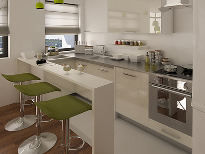 Kitchen Visualisation 3d design interior kitchen render