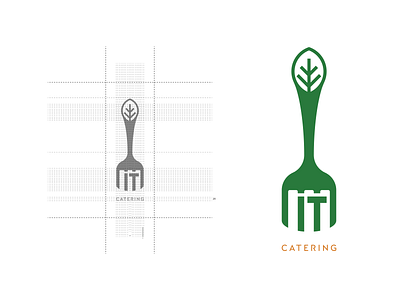 Catering design food geometric health logo