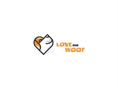 woof design dogs geometric illustration logo