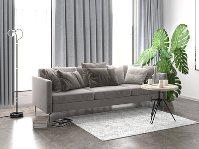 Modenr living room concept design interior render visualisation