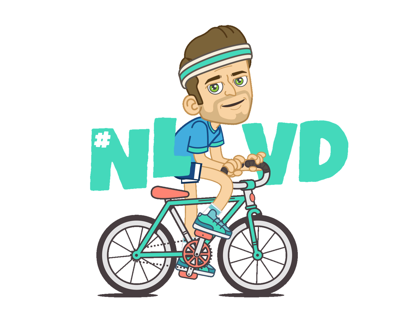 EL WARRIOR - BIKE animated animatedgif bike character cycling cyclist gif illustration stickers vector