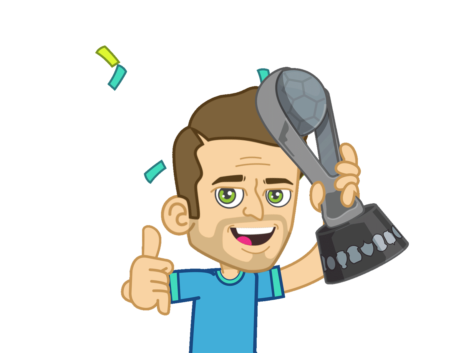 EL WARRIOR - CHAMPION animated animatedgif campeon champion character cup gif illustration stickers vector winner winners worldcup