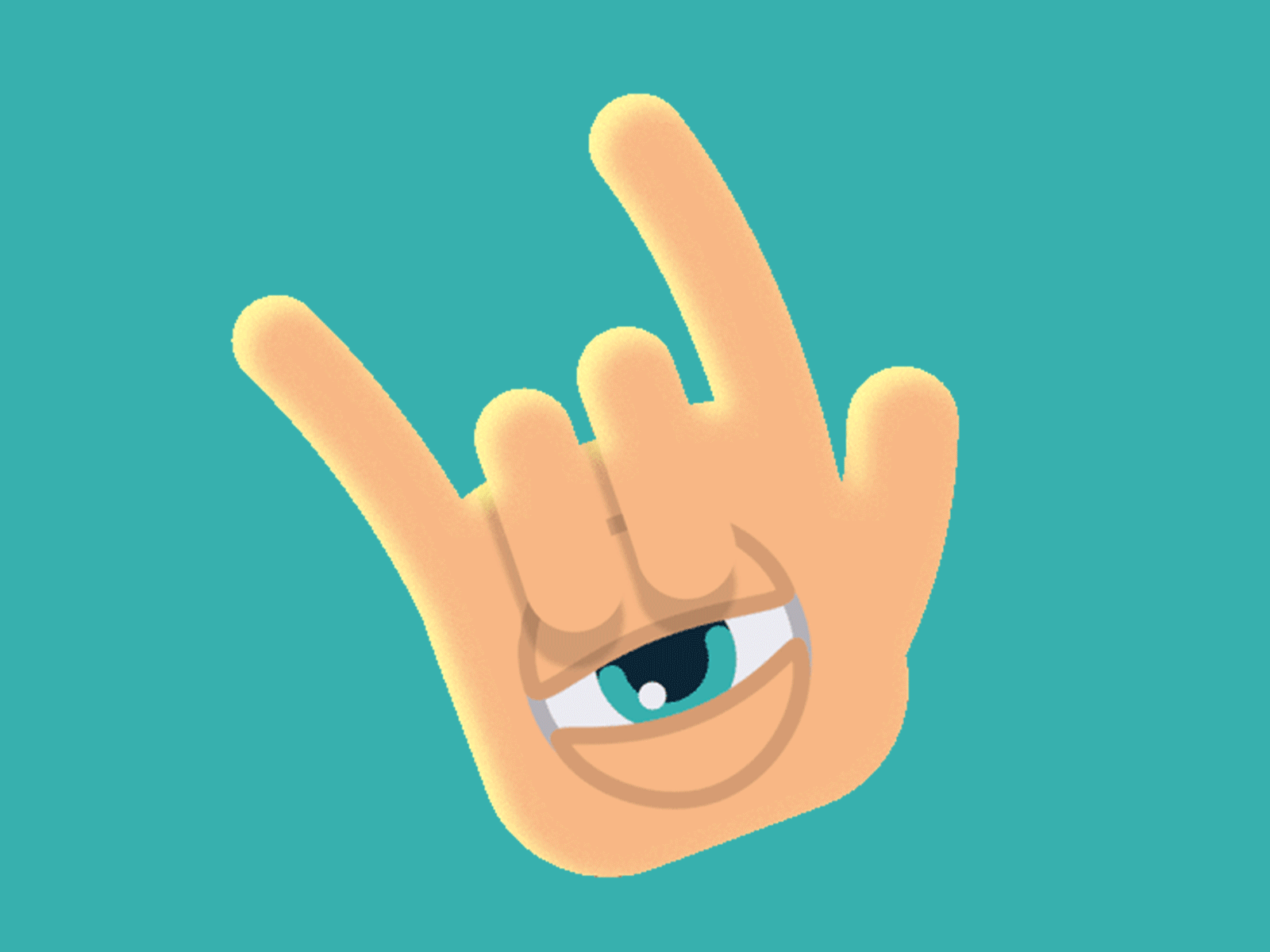 Rockin' Hand animated eye eye hand gif hand illustration stickers vector