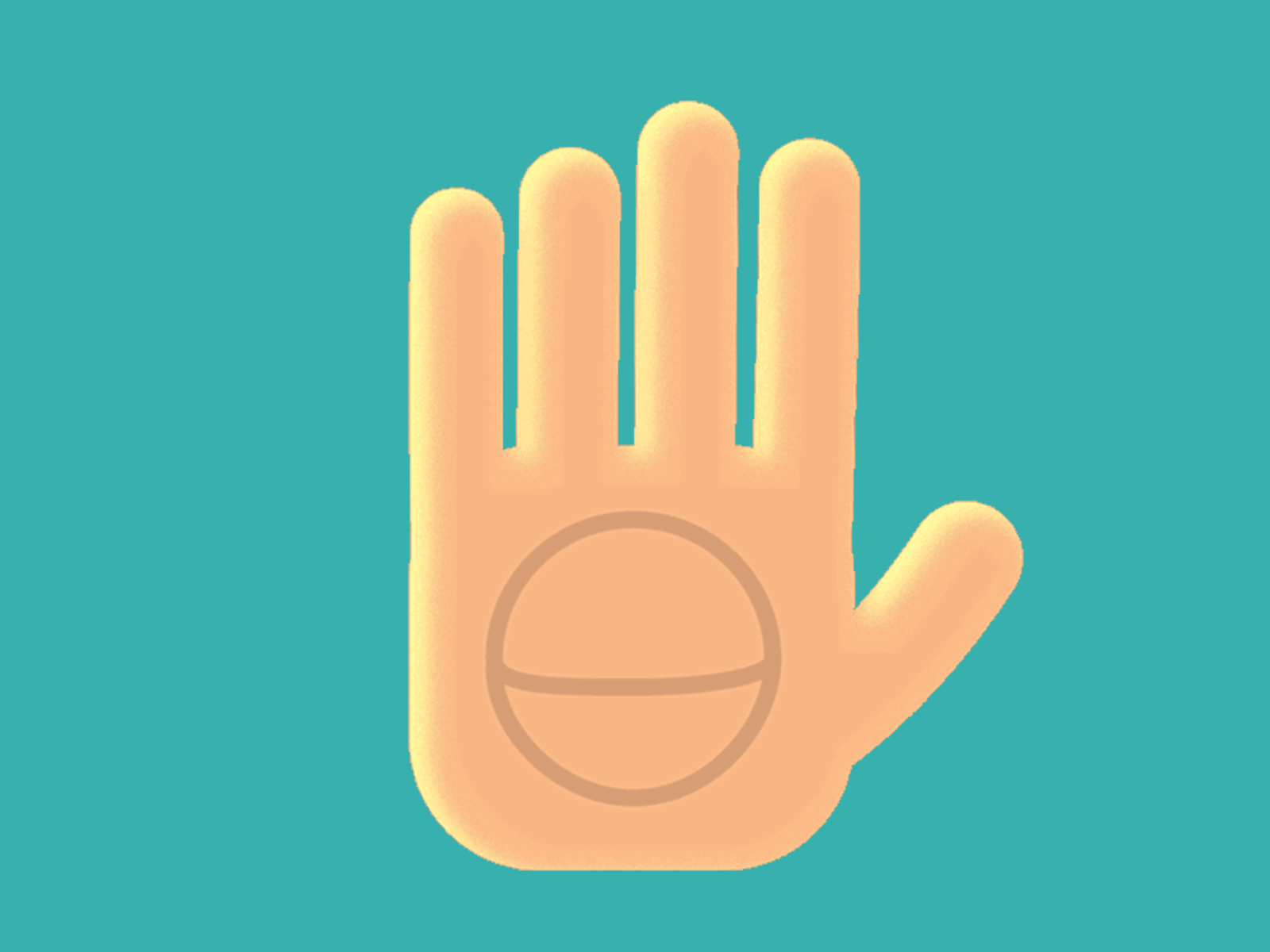Hi Hand animated eye eye hand gif hand hello hello dribbble hi hola illustration stickers vector