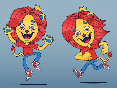 Leoncito Oviedo // Poses branding character illustration illustrator kids logo mascot vector