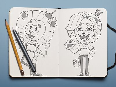 Leoncito Oviedo // Propuestas branding character design illustration illustrator mascot vector