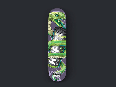Snake energy drink illustration illustrator patineta sk8 skate skateboard vector