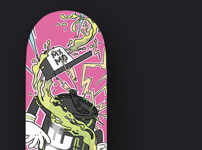 Flip! character energy drink illustration illustrator sk8 skate skateboard skateboarding skater vector
