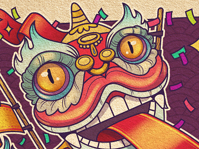 Lion Dance affinitydesigner character china chinese illustration illustrator lion lion dance oriental tradition vector