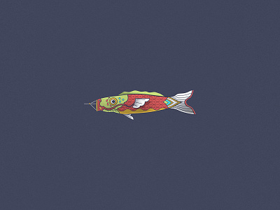 Koinobori design fish illustration illustrator japan japon koi koinobori pez stickers vector