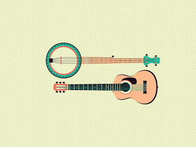 music banjo country guitar music sound vector